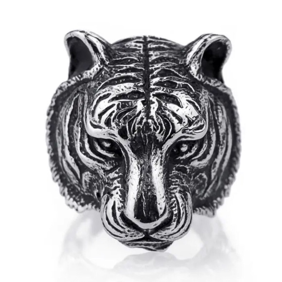 New FP Gold Plated Tiger Statement Ring ~ Silver or Bronze Clemson LSU Auburn - Picture 9 of 16
